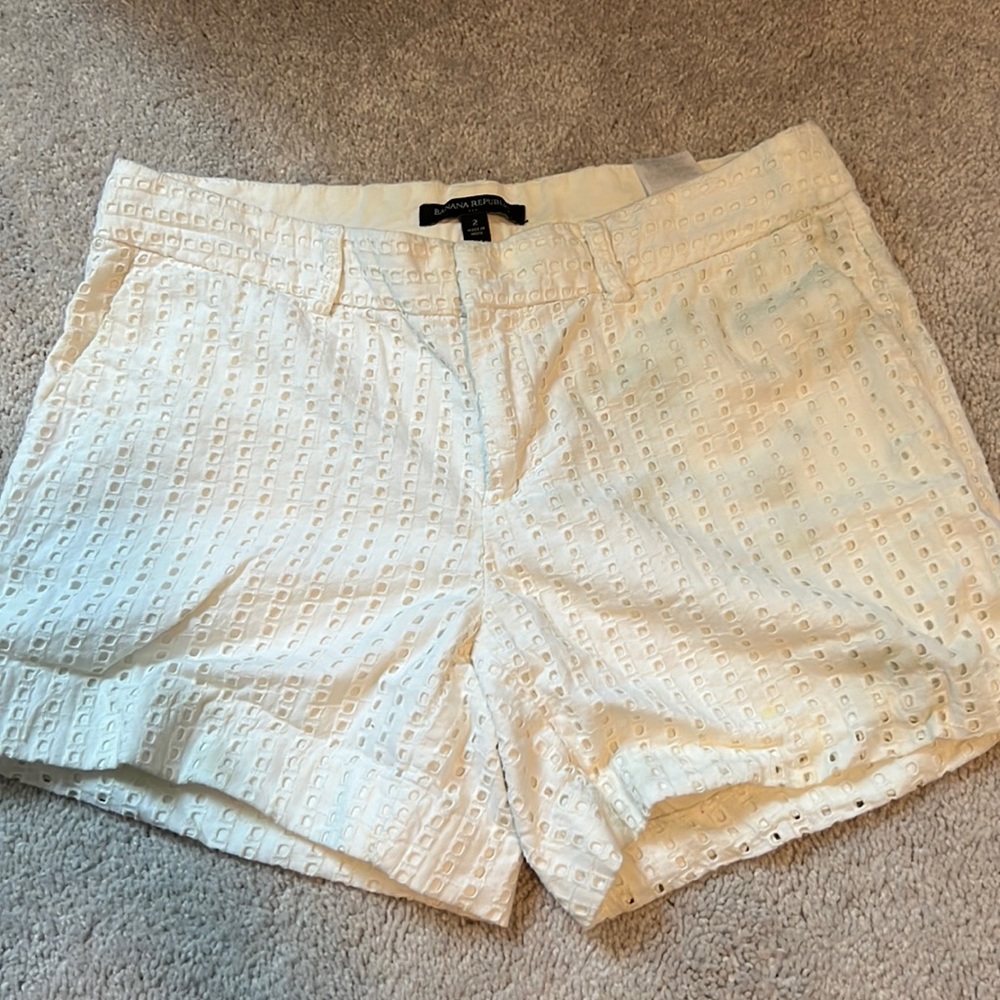 Banana Republic White Shorts